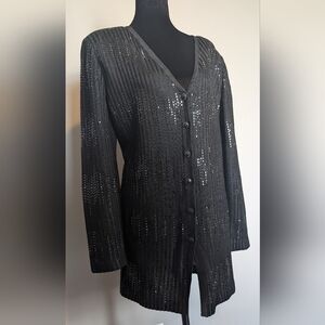 St. John Couture Black Knit Cardigan